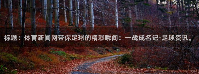 标题：体育新闻网带你足球的精彩瞬间：一战成名记-足球资讯。